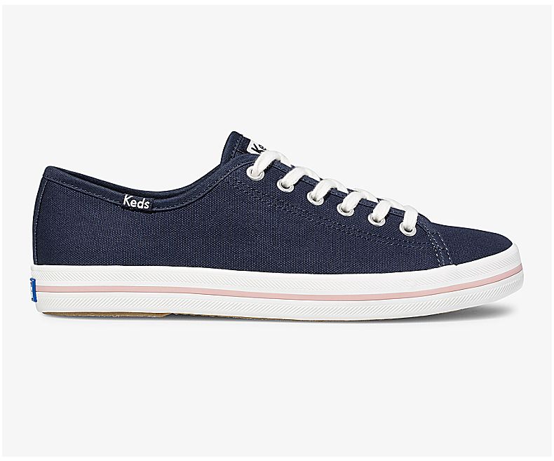 Keds Womens Navy Lace Up Shoes - Keds Washable Kickstart 306OTLYGV